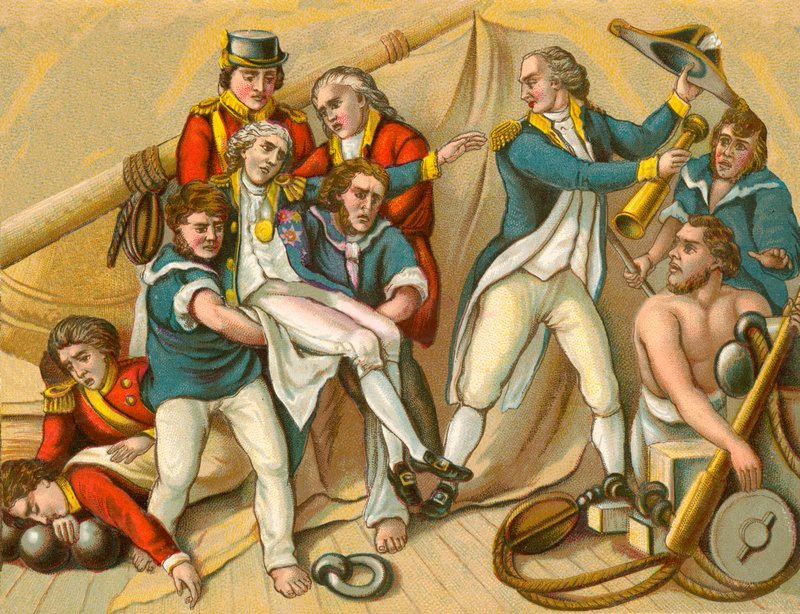 Morte de Nelson 1805 de English School