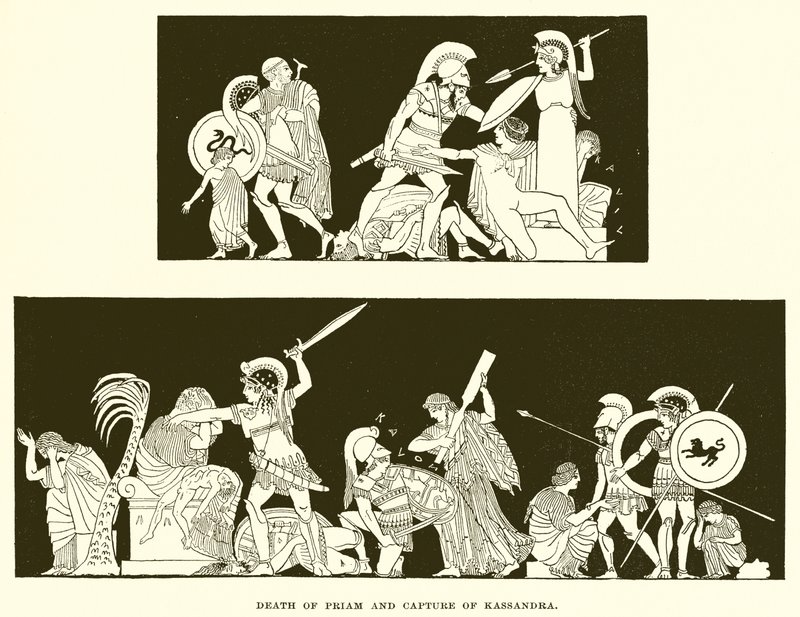 Morte de Príamo e captura de Cassandra de English School