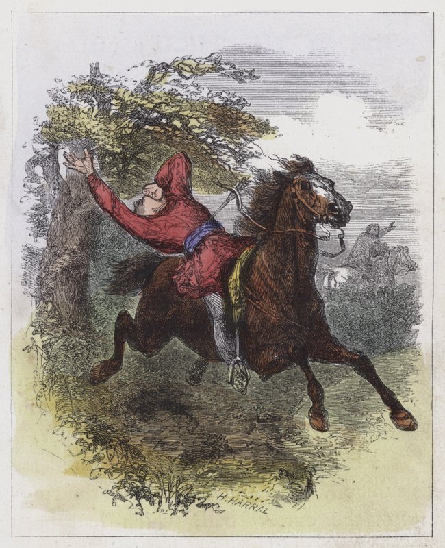 Morte de William Rufus (gravura colorida) de English School