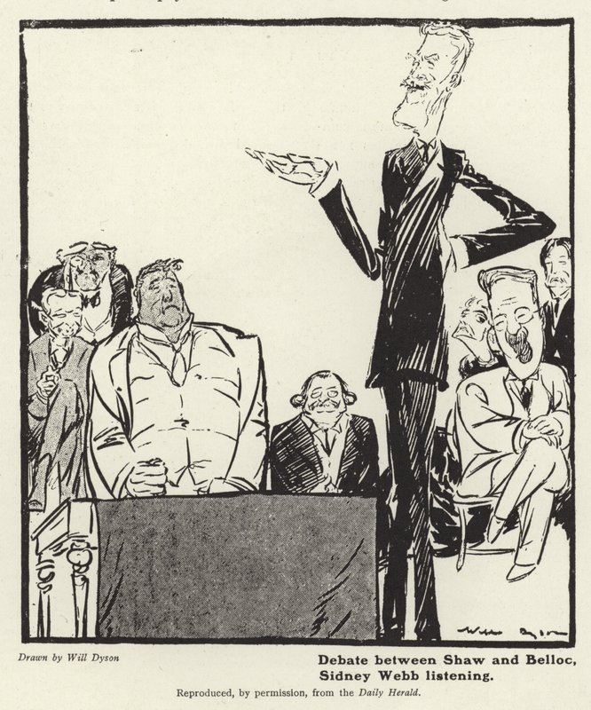 Debate entre George Bernard Shaw e Hillaire Belloc de English School