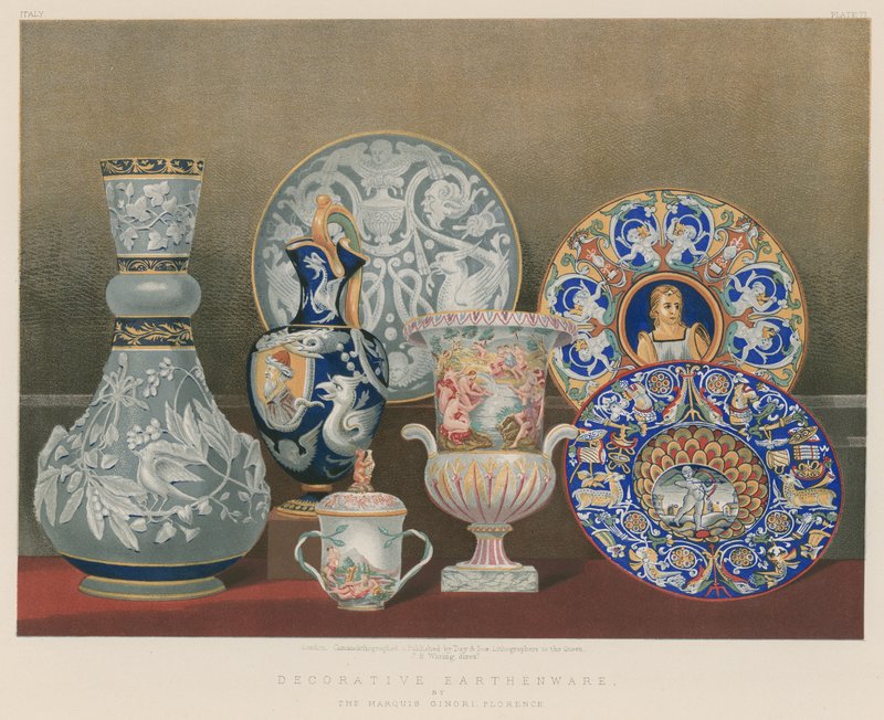 Produto de cerâmica decorativo por The Marquis Ginori, Florence de English School