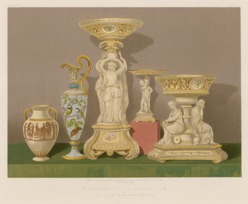 Porcelana decorativa por Sir J Duke e sobrinhos, Burslem de English School