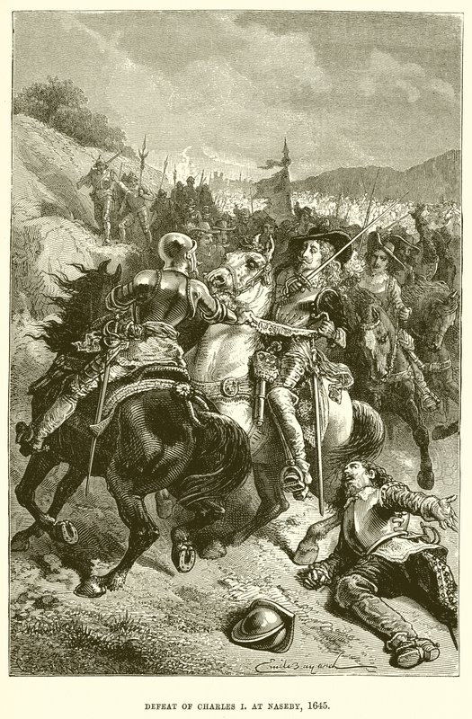 Derrota de Charles I em Naseby, 1645 de English School