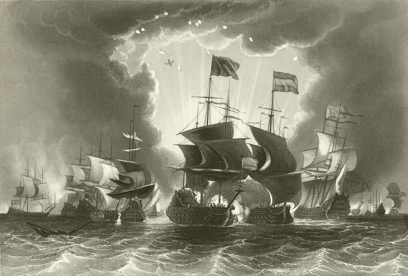 Derrota da frota holandesa pelo almirante Blake de English School