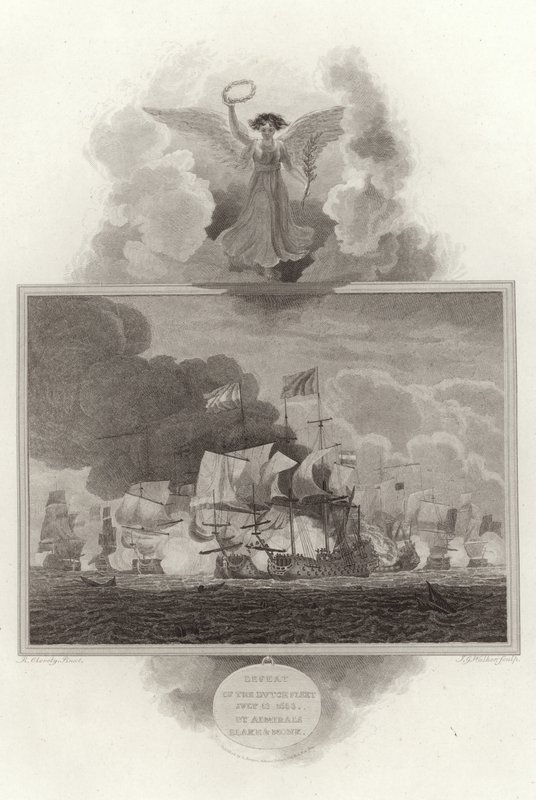 Derrota da frota holandesa, 13 de julho de 1653, por Admirals Blake e Monk de English School