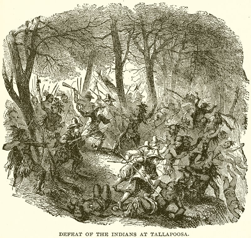 Derrota dos índios em Tallapoosa de English School
