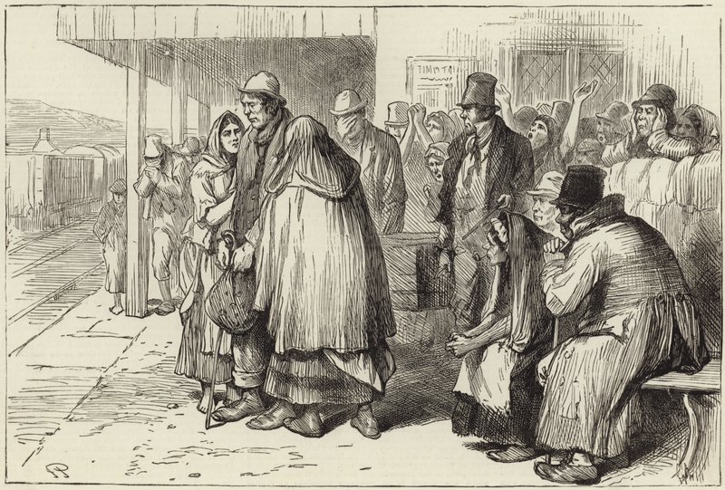 Partida de emigrantes irlandeses de English School