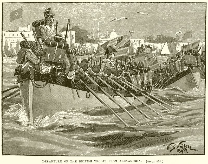 Partida das tropas britânicas de Alexandria de English School