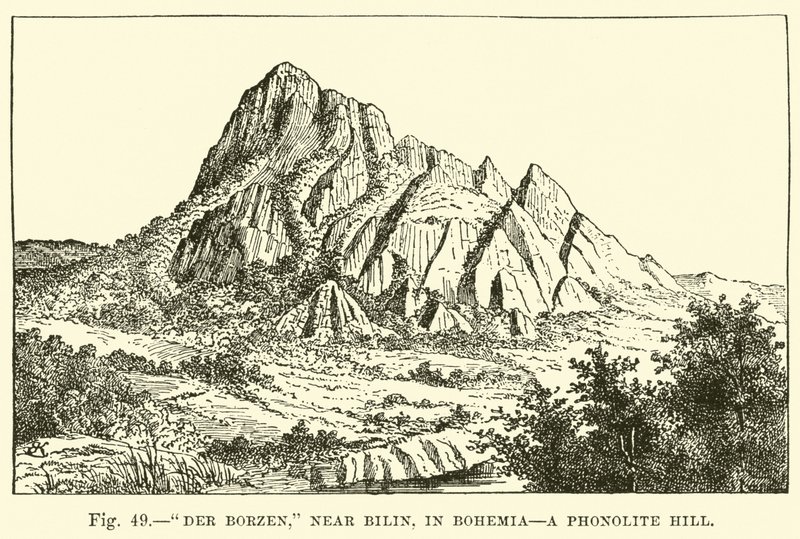 Der Borzen, perto de Bilin, na Boêmia, um monte fonolítico de English School