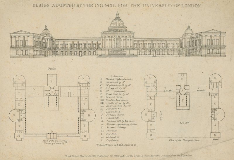 Design adotado pelo conselho para a Universidade de Londres de English School