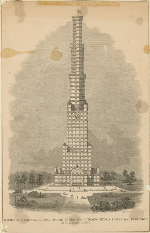 Design de Charles Burton para a conversão do Crystal Palace de English School