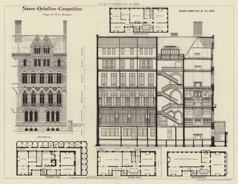 Design para Residência da Cidade (gravura) de English School