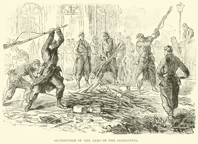Destruição das armas dos insurgentes, abril de 1871 de English School