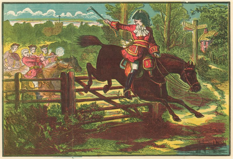 Dick Turpin desafiando os corredores da Bow Street de English School