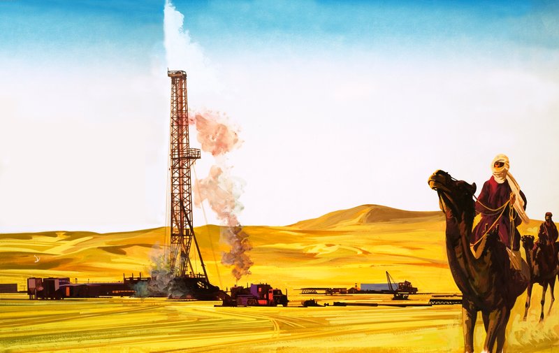 Cavando petróleo no deserto de English School