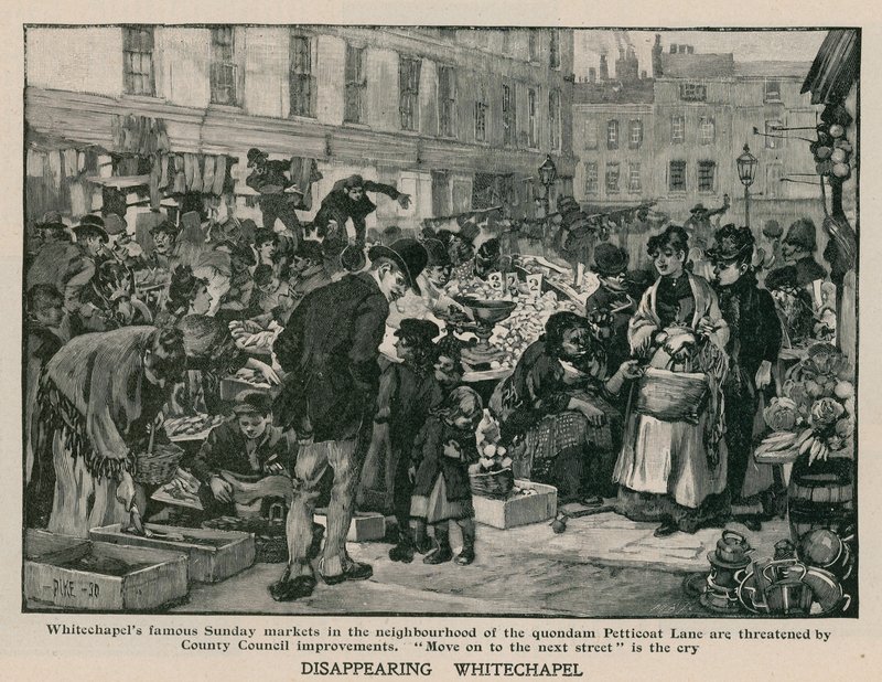 Whitechapel Desaparecendo: Os famosos mercados de domingo no bairro da Petroat Lane, em Quondam, estão ameaçados pelas melhorias do Conselho do Condado de English School