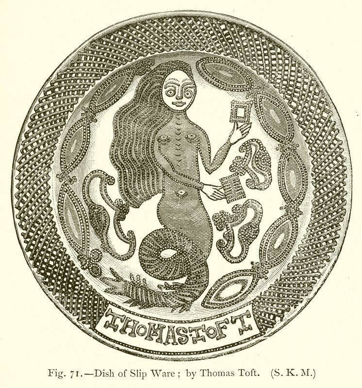 Prato de Slip Ware; de Thomas Toft de English School