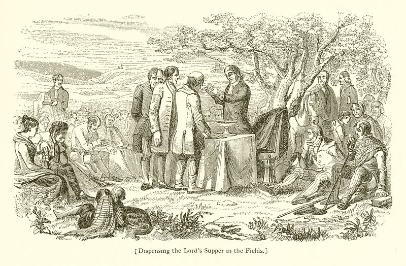 Dispensando a Ceia dos Lordes nos Campos de English School