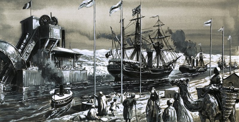 O grande golpe de Disraeli foi comprar uma participação controladora no Canal de Suez de English School