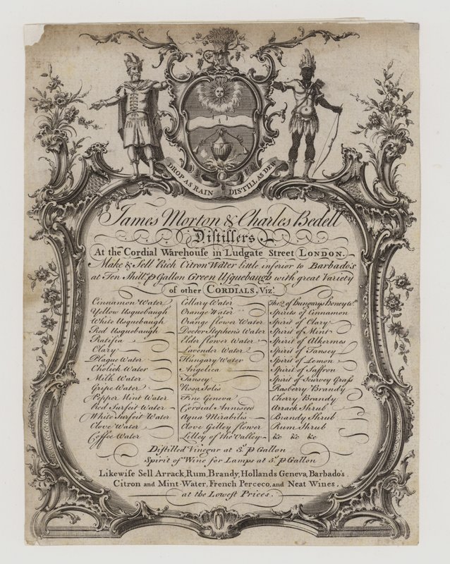 Distillers, James Morton e Charles Bedell, cartão comercial de English School
