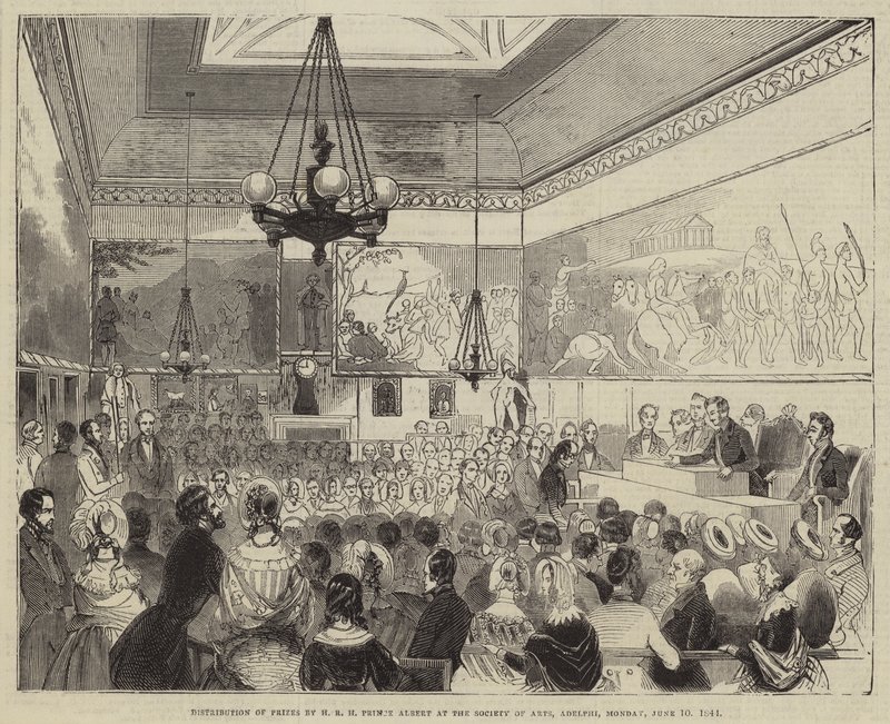 Distribuição de Prêmios pelo Príncipe Albert na Sociedade de Artes, Adelphi, segunda-feira, 10 de junho de 1844 de English School