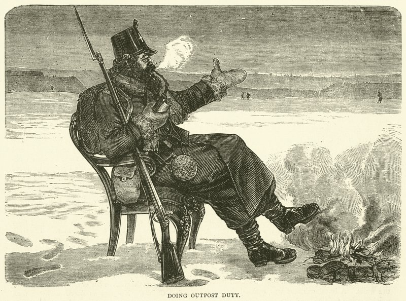 Fazendo o serviço avançado, dezembro de 1870 de English School