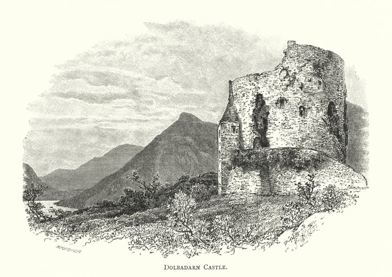 Castelo Dolbadarn (gravura) de English School