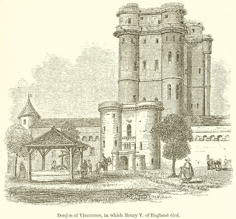 Donjon de Vincennes, no qual morreu Henrique V da Inglaterra de English School