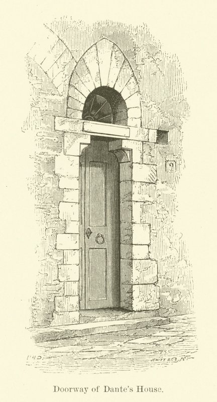 Porta da Casa de Dante (gravura) de English School