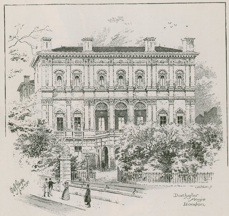 Dorchester House, Park Lane, Londres, a residência do Shahzada Nasrullah Khan de English School