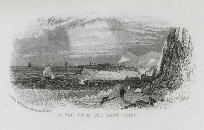 Dover from the East Cliff, Kent (gravura) de English School
