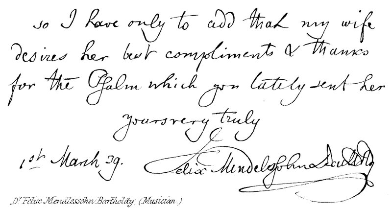 Dr Felix Mendlessohn Bartholdy, (Músico) de English School