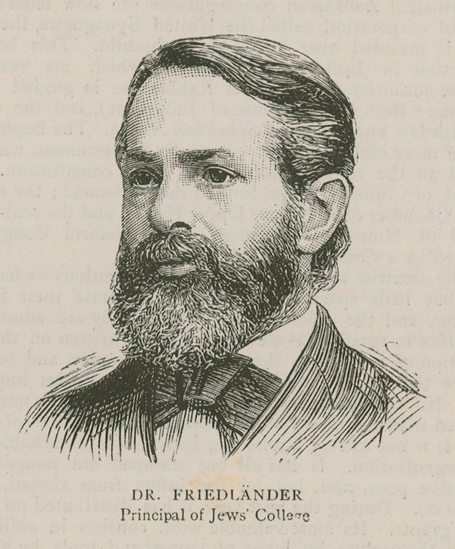 Dr. Friedlander, diretor do Jewish College de English School