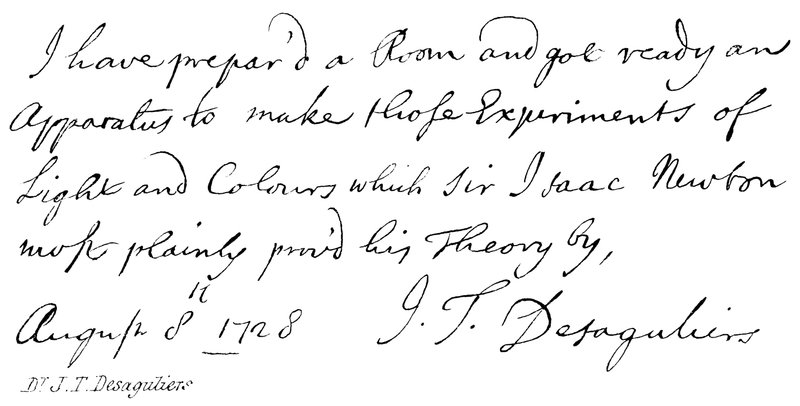 Dr. JT Desaguliers de English School