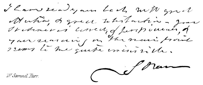 Dr Samuel Parr de English School