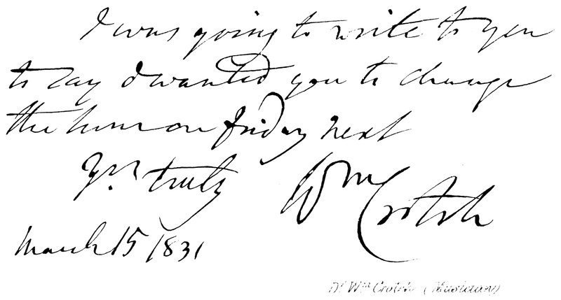 Dr Wm Crotch, (Músico) de English School