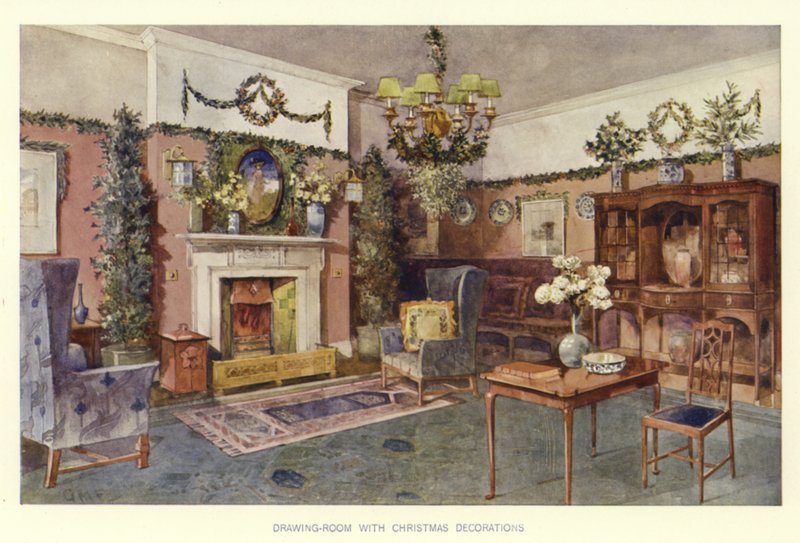 Sala de Desenho com Decorações de Natal de English School