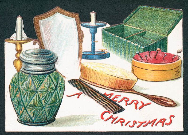 Conteúdo da Mesa de Vestir, Cartão de Natal de English School