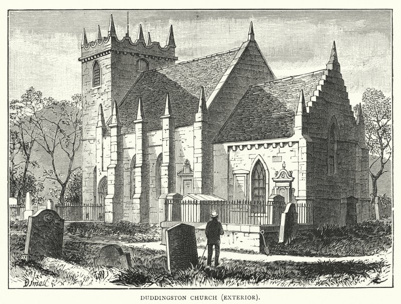 Duddingston Church, Exterior (gravura) de English School