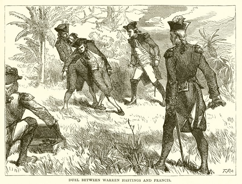 Duelo entre Warren Hastings e Francis de English School