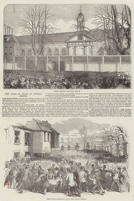 Duke of Wellington Lying in State at the Chelsea Hospital (gravura) de English School