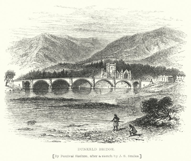 Dunkeld Bridge (gravura) de English School