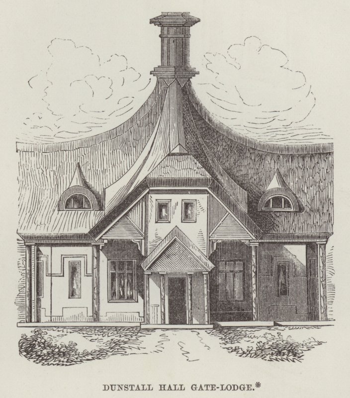 Dunstall Hall Gate-Lodge (gravura) de English School