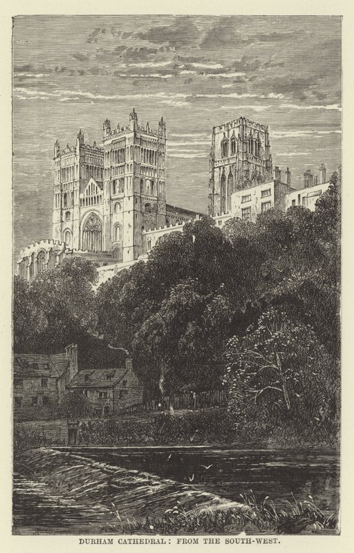 Catedral de Durham, do sudoeste de English School