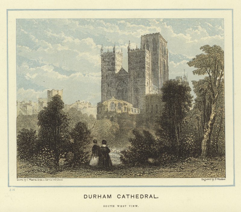 Catedral de Durham, vista para o sudoeste de English School