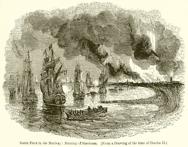 Frota holandesa na Medway: Burning of Sheerness de English School