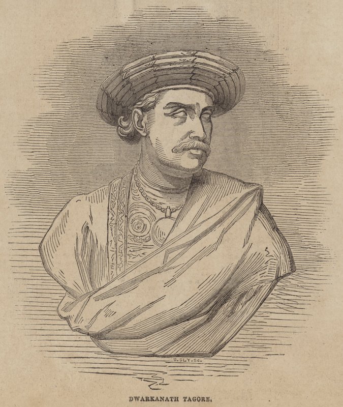 Dwarkanath Tagore (gravura) de English School