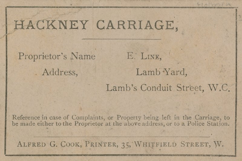 Linha E Carruagem Hackney de English School