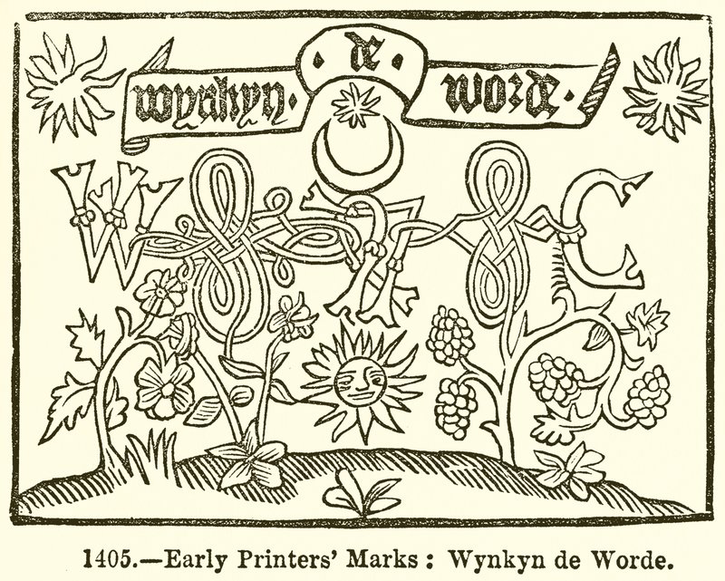 Marcas Primeiras Impressoras: Wynkyn de Worde de English School