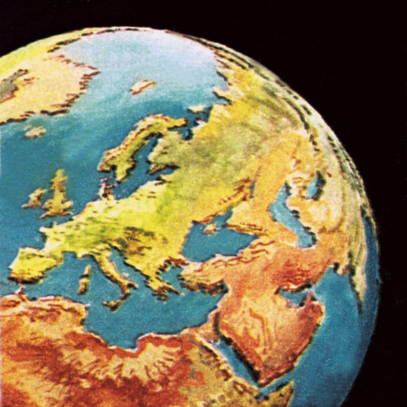 Terra como imaginado do espaço em 1965 de English School